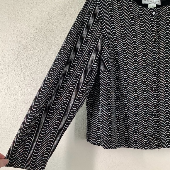 VINTAGE Glitter Evening Jacket Black Cocktail Blazer Whimsigoth Fairy Grunge 16W - Picture 3 of 8